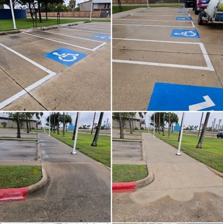 Parking lot cleaning for brownsville businesses oil stain and gum removal